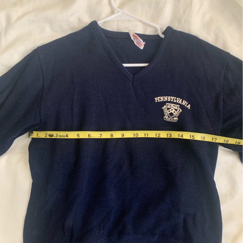 Preppy Navy Blue Pennsylvania School Sweater Champion